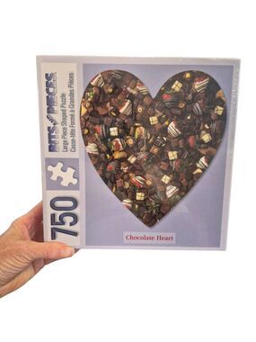 Bits & Pieces Chocolate Heart Valentines Day 750 pc Jigsaw Puzzle NEW
